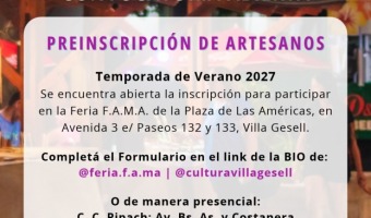 FERIA F.A.M.A.: ABRE LA INSCRIPCI�N PARA LA TEMPORADA DE VERANO 2027
